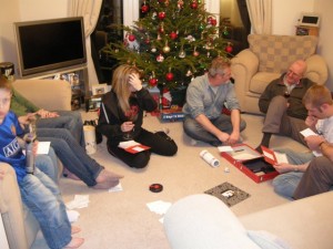 Playing Scattegories at Chris and Kerry's