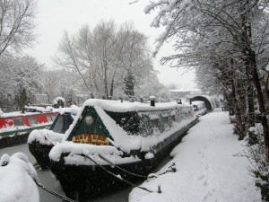 Boats in snow